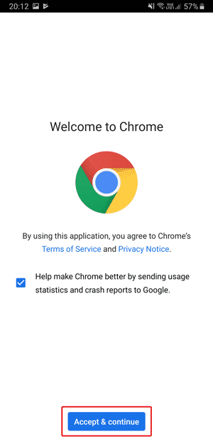 صورة لـ متصفح Chrome على Android يدعم الوضع المظلم | updated-chrome-continue-min-DzTechs