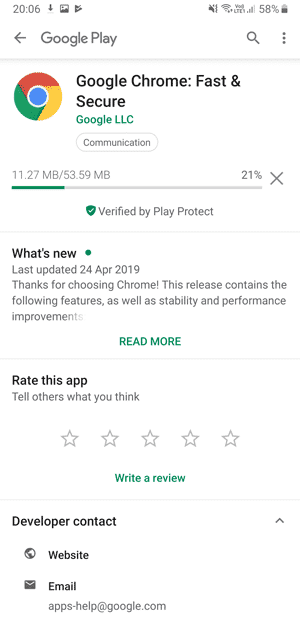 صورة لـ متصفح Chrome على Android يدعم الوضع المظلم | updating-min-DzTechs