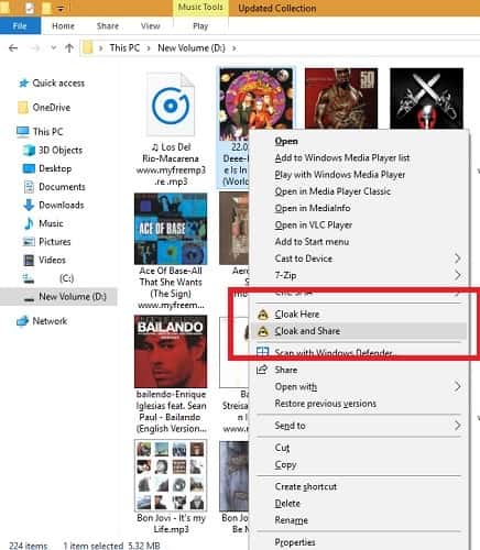 صورة لـ كيفية تشفير الملفات بسهولة دون كلمة مرور باستخدام Cloak Encrypt | Cloak-share-right-click-files-min-DzTechs