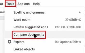 صورة لـ كيفية المقارنة بين وثيقتين من خلال محرّر مستندات Google | Compare-Tools-min-DzTechs