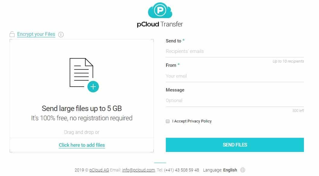 صورة لـ طرق سهلة وسريعة لإرسال ومشاركة الملفات الكبيرة عبر الإنترنت | P.cloud-homepage-min-DzTechs