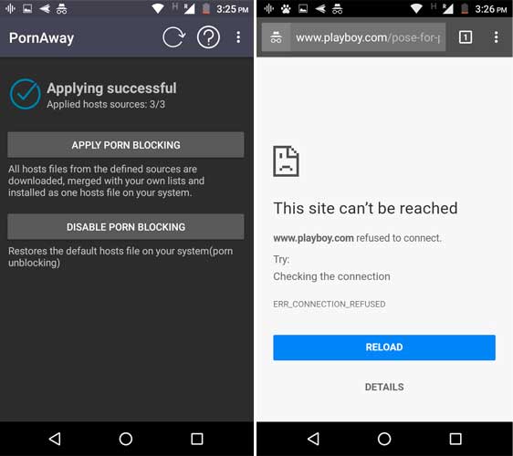 صورة لـ كيفية حجب مواقع الويب على Android دون الحاجة لصلاحيات الروت على هاتفك | PornAway-Root-only-DzTechs