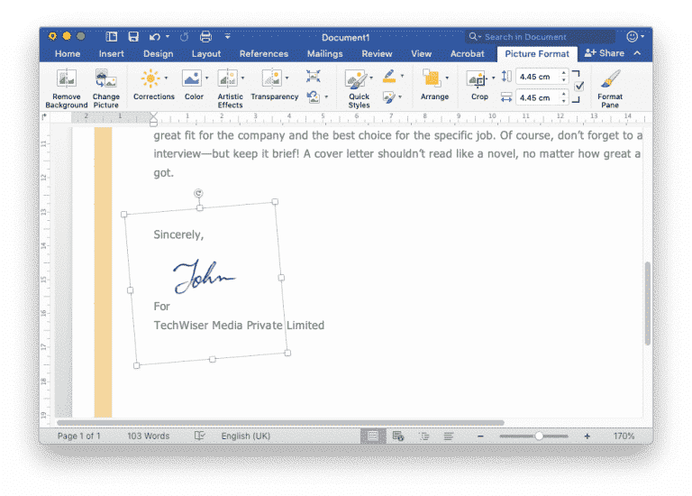 صورة لـ كيف يمكنني إضافة توقيع في مستند Microsoft Word ؟ | Screenshot-2019-07-09-at-8.28.07-PM-768x550-min-DzTechs