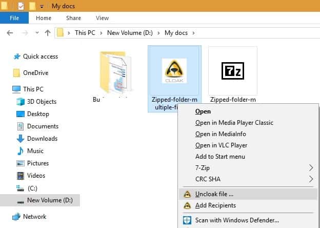 صورة لـ كيفية تشفير الملفات بسهولة دون كلمة مرور باستخدام Cloak Encrypt | Uncloak-files-min-DzTechs