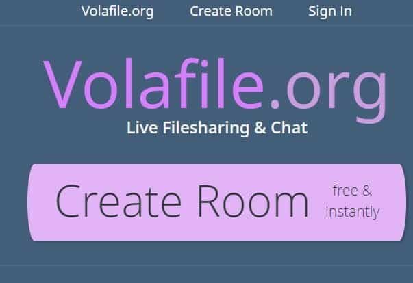 صورة لـ طرق سهلة وسريعة لإرسال ومشاركة الملفات الكبيرة عبر الإنترنت | Volafile-create-room-min-DzTechs