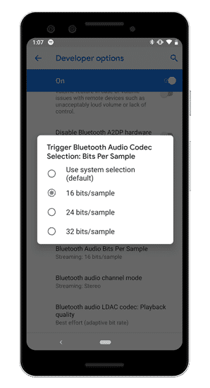 صورة لـ كيفية تحسين جودة صوت أجهزة Bluetooth على Android و MacOS مع aptX | bits-per-sample-min-DzTechs