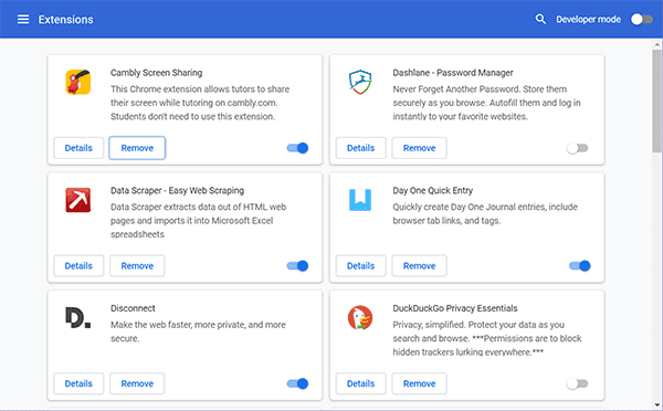 صورة لـ هل إضافات المتصفح تستهلك موارد النظام وتبطئ التصفح؟ | browser-extensions-slow-chrome-extensions-menu-min-DzTechs