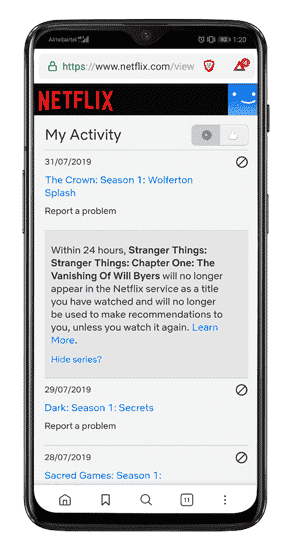 صورة لـ بعض النصائح والحيل لـ Netflix لكل من يُشاهد هذه الخدمة على الهاتف المحمول | clear-netflix-history-min-DzTechs