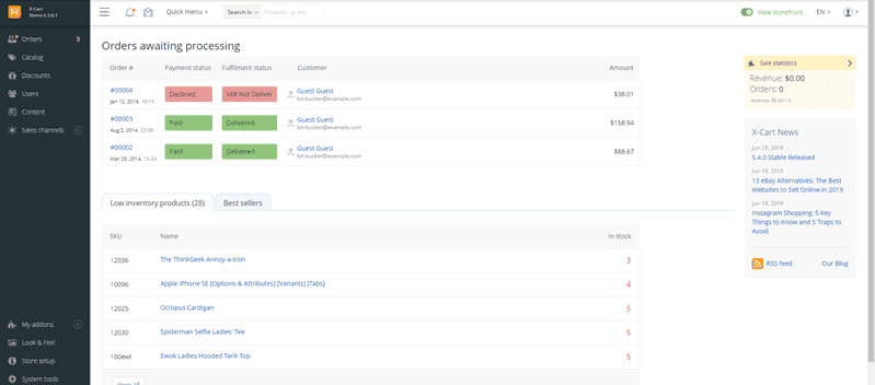 صورة لـ أفضل منصات مواقع التجارة الإلكترونية المجانية للشركات الصغيرة | ecommerce-site-builder-x-cart-min-DzTechs
