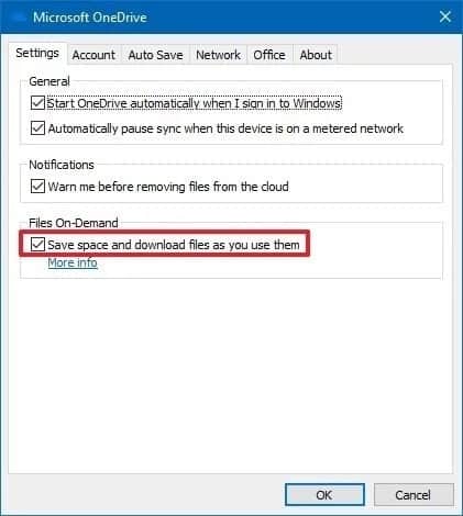 صورة لـ أفضل الطرق لتحرير مساحة تخزين القرص الصلب على Windows 10 | enable-files-ondemand-onedrive-min-DzTechs