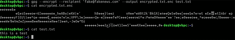 صورة لـ كيفية توليد مفاتيح تشفير GPG في Linux لتشفير الملفات | gpg-linux-file-encrypt-output-DzTechs