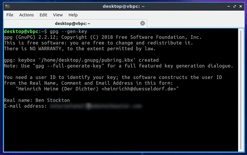 صورة لـ كيفية توليد مفاتيح تشفير GPG في Linux لتشفير الملفات | gpg-linux-keypair-generation-DzTechs