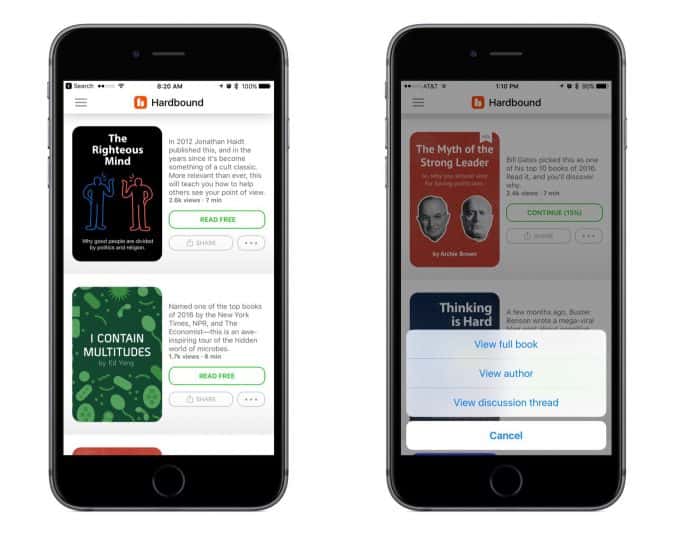 صورة لـ أفضل البدائل لـ blinkist لقراءة المزيد من الكتب هذا العام على Android و iOS | hardbound-e1562911533414-min-DzTechs