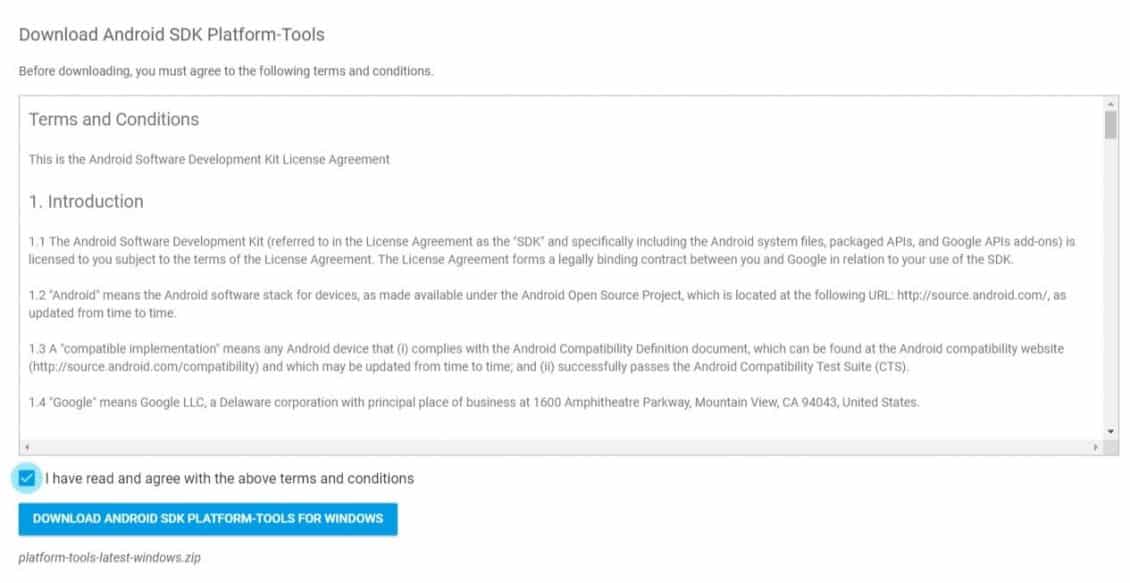 صورة لـ كيفية البدء باستخدام Android Debug Bridge (ADB) | installling-ADB-Download-SDK-agree-min-DzTechs