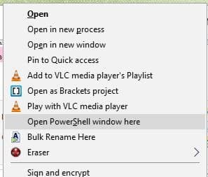 صورة لـ كيفية البدء باستخدام Android Debug Bridge (ADB) | installling-ADB-open-powershell-window-here-min-DzTechs