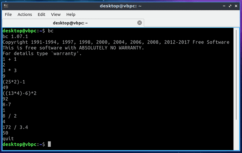 صورة لـ كيفية إستخدام Terminal لـ Linux كآلة حاسبة للعمليات الرياضية | linux-terminal-calculators-gnubc-min-DzTechs