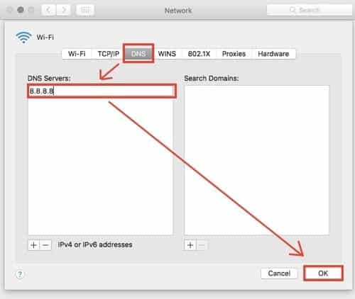 صورة لـ كيفية إصلاح مشاكل Wi-Fi وتوقف الاتصال بالإنترنت على نظام MacOS | mac-connect-internet-google-dns-min-DzTechs