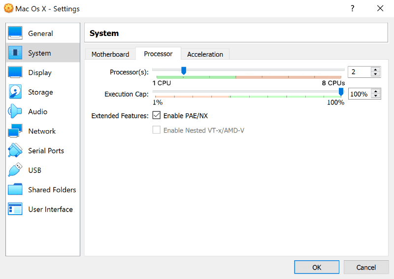 صورة لـ كيفية تثبيت نظام التشغيل macOS مع VirtualBox على Windows | macOS-VirtualBox-CPUs-min-DzTechs