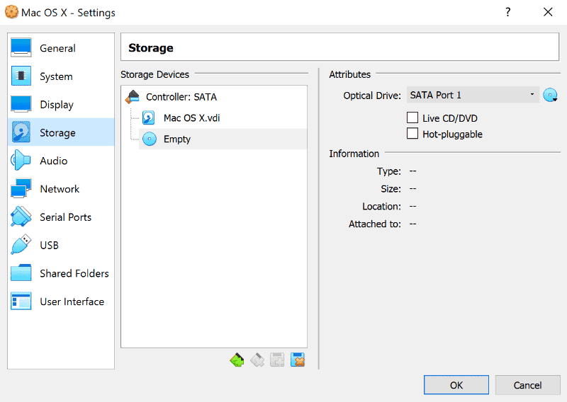 صورة لـ كيفية تثبيت نظام التشغيل macOS مع VirtualBox على Windows | macOS-VirtualBox-Storage-Devices-min-DzTechs