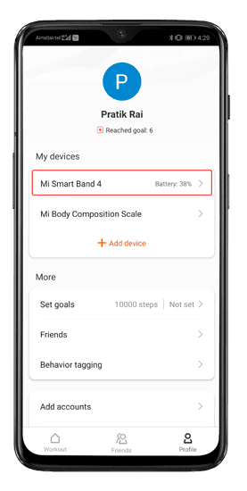 صورة لـ كيفية إضافة وجوه ساعة مخصصة على Mi Band 4 ؟ | mi-smart-band-my-devices-1-min-DzTechs