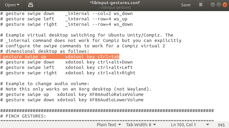 صورة لـ كيفية الحصول على إيماءات اللمس المتعدد لـ Windows و Mac على Ubuntu | modify-conf-file-libinput-min-DzTechs