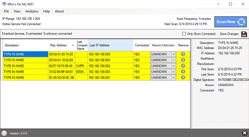 صورة لـ كيفية البحث عن الأجهزة المتصلة على شبكة Wi-Fi الخاصة بك | network-scanning-whofi-min-DzTechs
