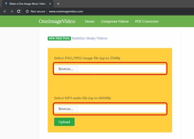 صورة لـ كيفية رفع ملف صوتي على YouTube بمجموعة من الطرق | one-image-music-convertor-online-min-DzTechs