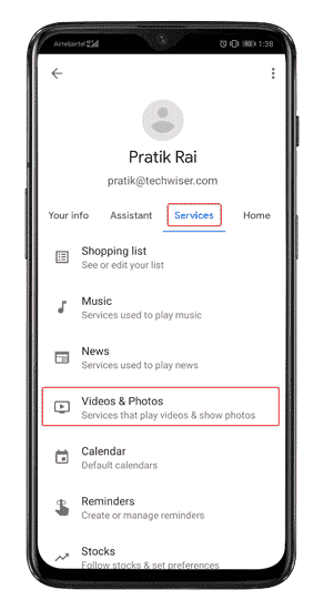 صورة لـ بعض النصائح والحيل لـ Netflix لكل من يُشاهد هذه الخدمة على الهاتف المحمول | services-tab-in-google-assistant-min-DzTechs