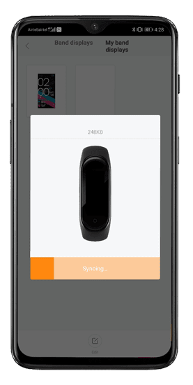 صورة لـ كيفية إضافة وجوه ساعة مخصصة على Mi Band 4 ؟ | sync-watch-face-1-min-DzTechs