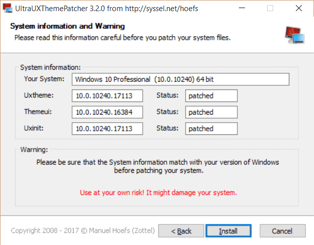 صورة لـ كيفية تثبيت السمات المخصصة في نظام Windows 10 | ultrauxthemepatcher-min-DzTechs
