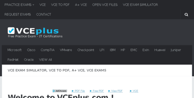 صورة لـ أفضل البرامج المجانية لتحويل ملفات VCE إلى PDF | vceplus-vce-to-pdf-converter-min-DzTechs