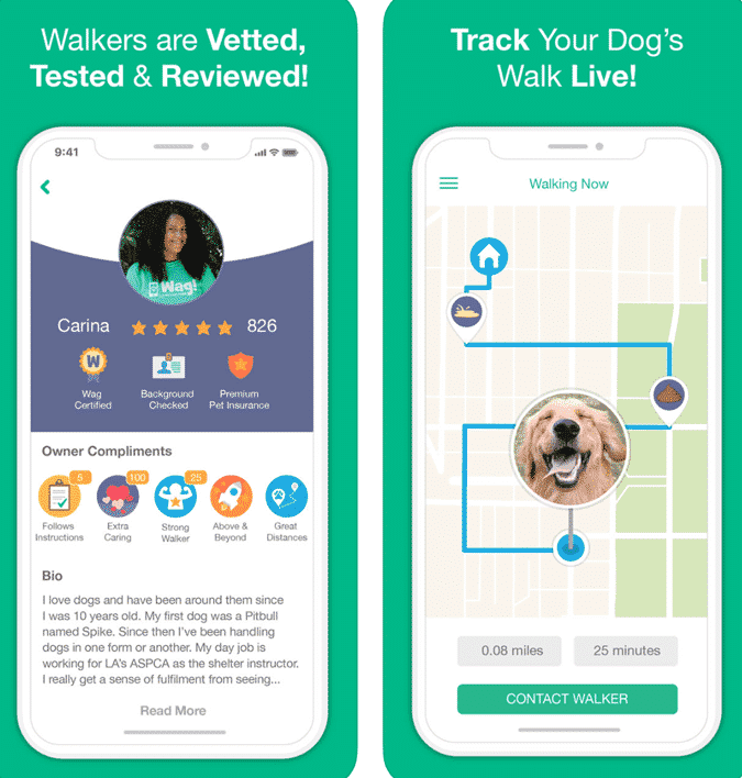 صورة لـ أفضل تطبيقات المشي مع الكلاب لكسب المال والتواصل مع أصحاب الحيوانات الأليفة | wag-min-DzTechs