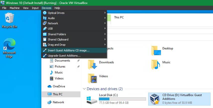 صورة لـ إضافات الضيف لـ VirtualBox: ما هي وكيفية تثبيتها | windows-10-vm-guest-additions