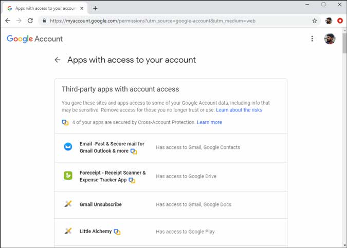 صورة لـ كيفية إزالة تطبيقات الجهات الخارجية من حساب Google الخاص بك الآن | 1_4-min-DzTechs