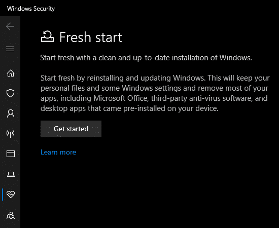 صورة لـ أفضل الطرق لتنظيف نظام Windows 10: دليل خطوة بخطوة | Windows-10-Fresh-Start-min-DzTechs