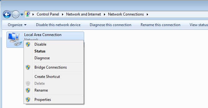 صورة لـ مُتصل بشبكة Wi-Fi ، ولكن لا يوجد اتصال إنترنت في Windows؟ ها هي الإصلاحات! | Windows-7-Disable-Connection-DzTechs