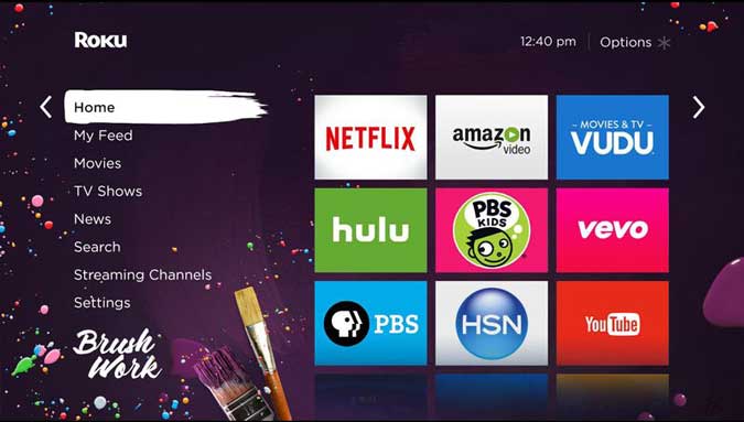 صورة لـ أفضل السمات والمظاهر لتخصيص شاشة Roku الرئيسية مثل المحترفين | brush-work-DzTechs