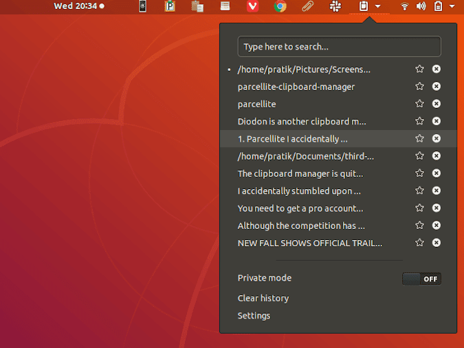 صورة لـ أفضل مديري الحافظة لنظام Ubuntu لتتبع محتويات الحافظة | clipboard-indicator-min-DzTechs