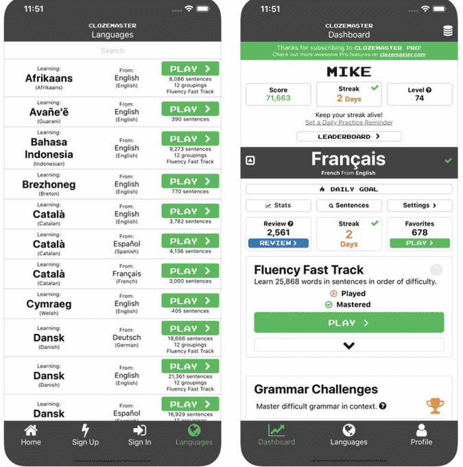 صورة لـ أفضل بدائل Duolingo لتعلم لغة جديدة أثناء التنقل لنظامي Android و iOS | clozemaster-min-DzTechs