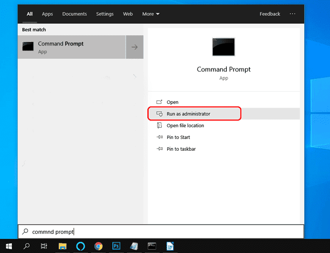 صورة لـ كيفية تعطيل وضع التصفح المتخفي في Windows و Ubuntu و macOS | command-prompt-as-administrator-min-DzTechs