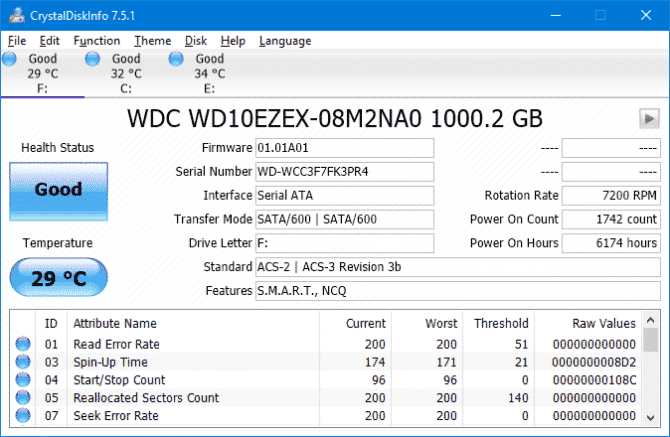 صورة لـ حلول فعالة لإصلاح خطأ Unexpected Store Exception في Windows 10 | crystaldiskinfo-670x437-min-DzTechs