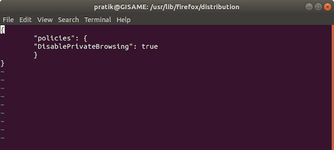 صورة لـ كيفية تعطيل وضع التصفح المتخفي في Windows و Ubuntu و macOS | disable-firefox-code-min-DzTechs