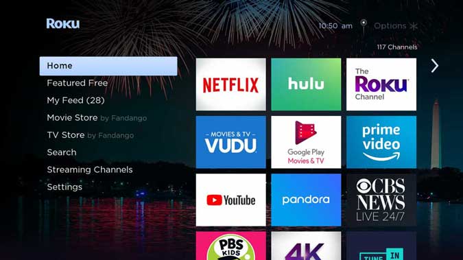 صورة لـ أفضل السمات والمظاهر لتخصيص شاشة Roku الرئيسية مثل المحترفين | fireworks-DzTechs