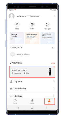 صورة لـ كيفية الحصول على وجوه ساعة مخصصة على Honor Band 5 | honor-band5-in-me-tab-min-DzTechs