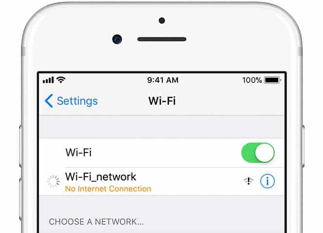 صورة لـ مُتصل بشبكة Wi-Fi ، ولكن لا يوجد اتصال إنترنت في Windows؟ ها هي الإصلاحات! | iPhone-No-Internet-Connection-DzTechs