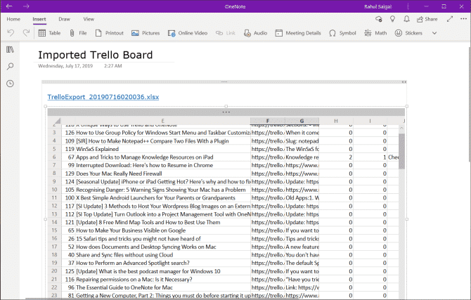صورة لـ 6 طرق لاستخدام Trello و OneNote معاً لتحسين الإنتاجية | import-trello-board-in-OneNote-min-DzTechs