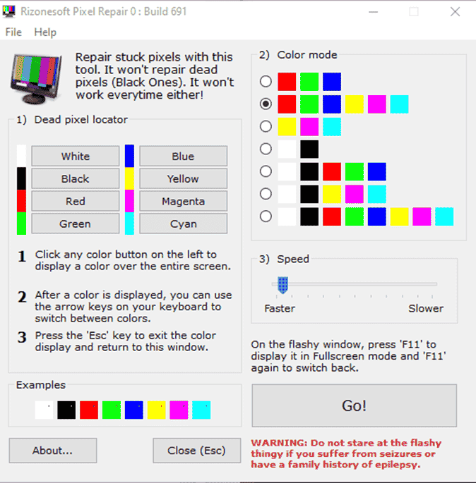 صورة لـ أفضل تطبيقات Windows لإيجاد و إصلاح البكسل العالق والميت على الشاشة | rizonesoft-min-DzTechs
