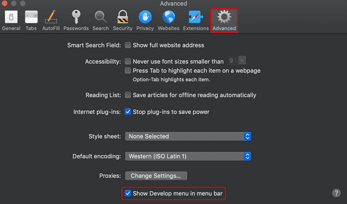 صورة لـ ما هو WebGL وكيفية تمكينه على أي متصفح | safari-advanced-settings-min-DzTechs
