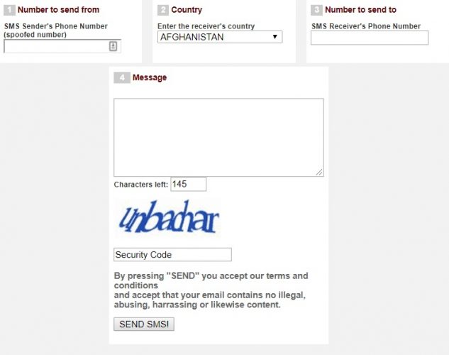 صورة لـ أفضل المواقع لإرسال رسائل نصية مجانية من الكمبيوتر إلى الهواتف المحمولة (SMS) | send-anoymous-sms-633x500-min-DzTechs