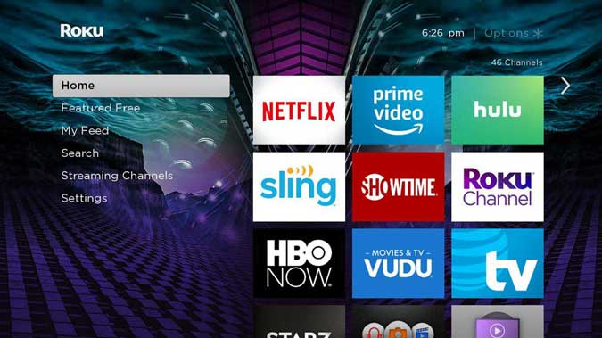 صورة لـ أفضل السمات والمظاهر لتخصيص شاشة Roku الرئيسية مثل المحترفين | space-time-theme-DzTechs